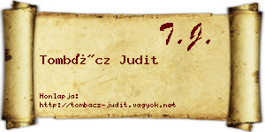 Tombácz Judit névjegykártya